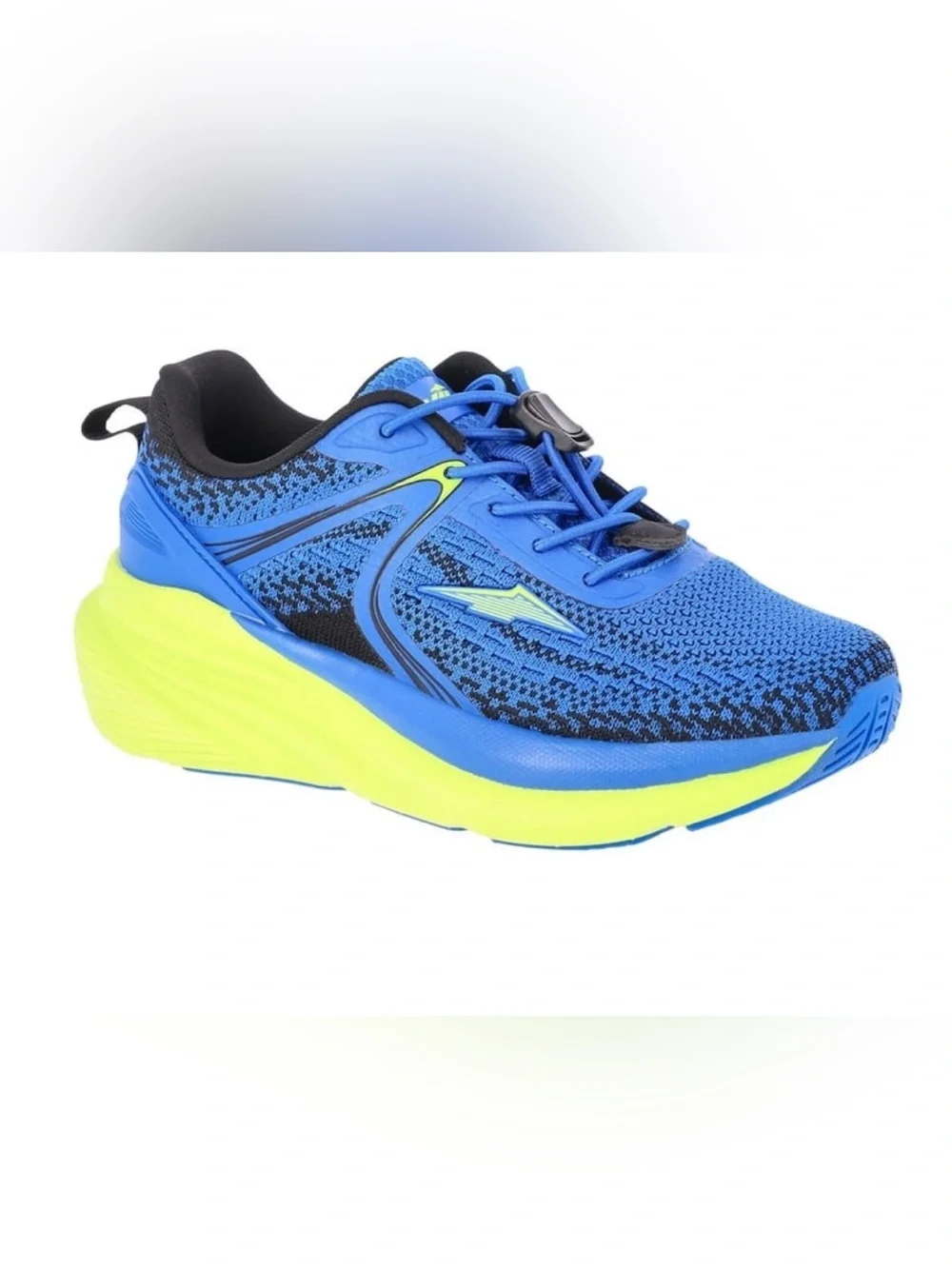 Avia Kids Max Runner Sneakers - Blue Mesh with Neon Green Sole